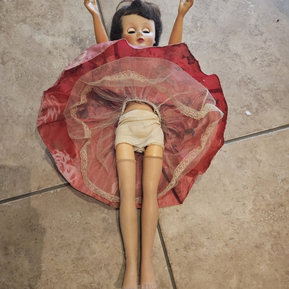 24" Vintage Rubber Vinyl Body Doll 40s 50s 60s - Picture 8 of 10